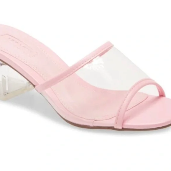 EUC, TopShop Pink & Clear Sandals, Size 38 - Picture 10 of 15